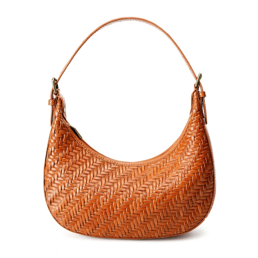 Orange Leather shoulder bag