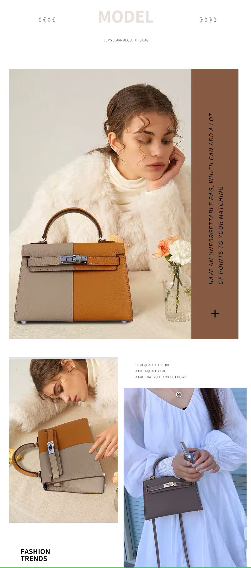 Designer-Inspired Kelly Crossbody – Premium Leather Luxury Bag for Women