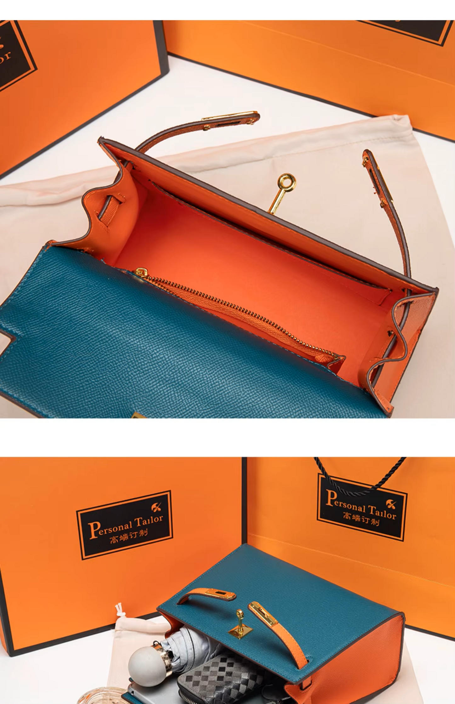 Kelly-style leather crossbody and shoulder bag with gold-tone hardware and structured silhouette, perfect for elegant, everyday wear.