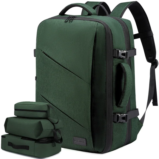 Green Travel Bag with 3 extra piece