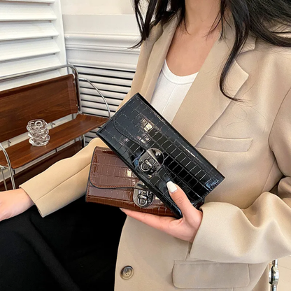 PU Leather Long Wallet for Women – Large Capacity Handheld Purse