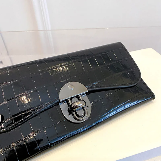 PU Leather Long Wallet for Women – Large Capacity Handheld Purse
