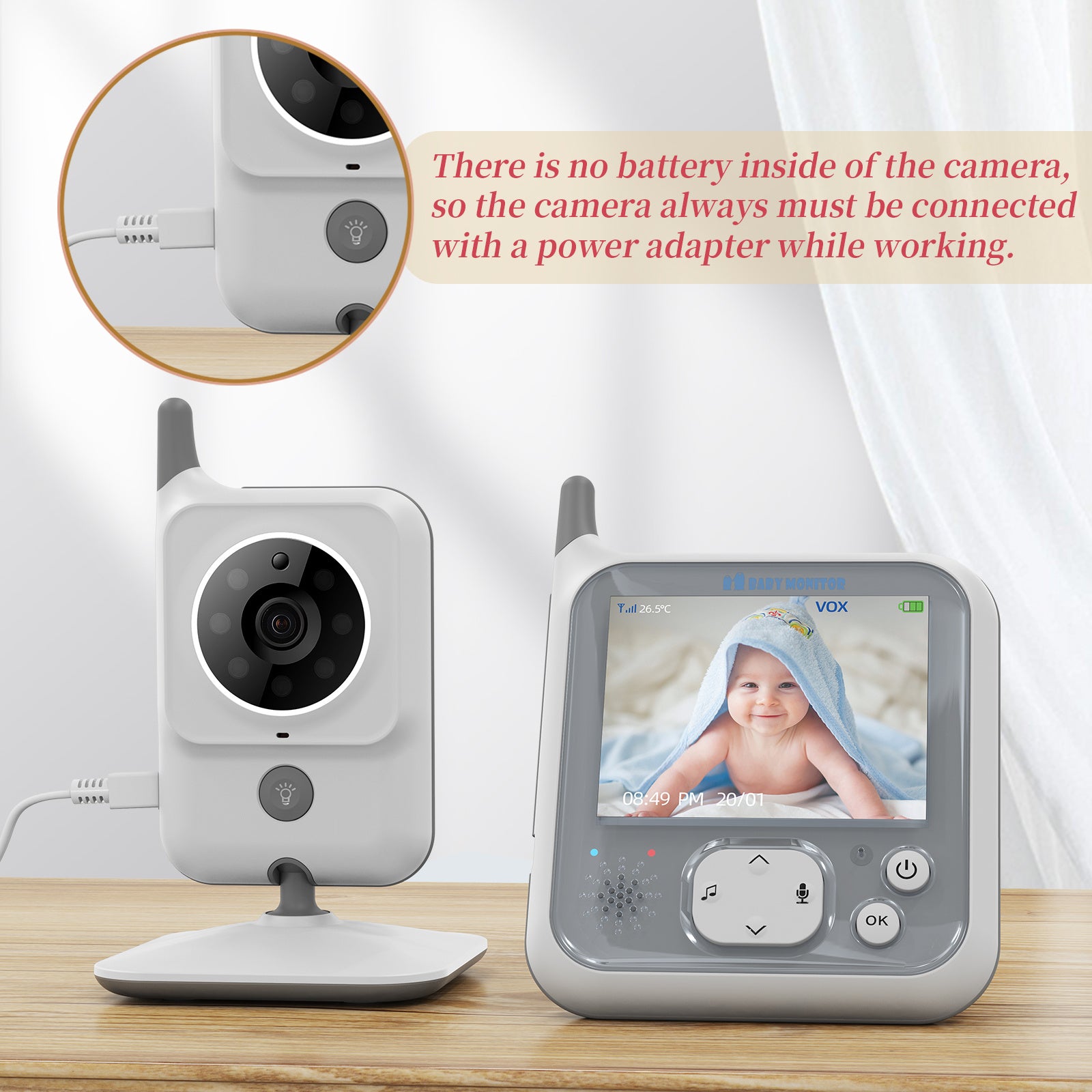 Luminous Wireless Video Baby Monitor – Portable Temperature Monitoring - Vita Nova - Kids Essentials #