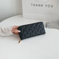 New Embossed PU Leather Purse with Zipper – Large Capacity Fashion Wallet for Women