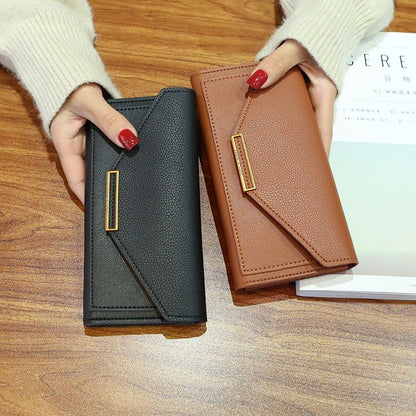 Long-Sized Premium Leather Women's Wallet or Purse