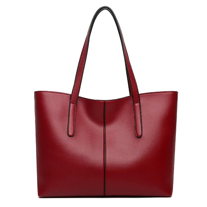 Women's Soft Leather Tote Bag – Large Capacity, Versatile & Stylish Handbag for Everyday Use