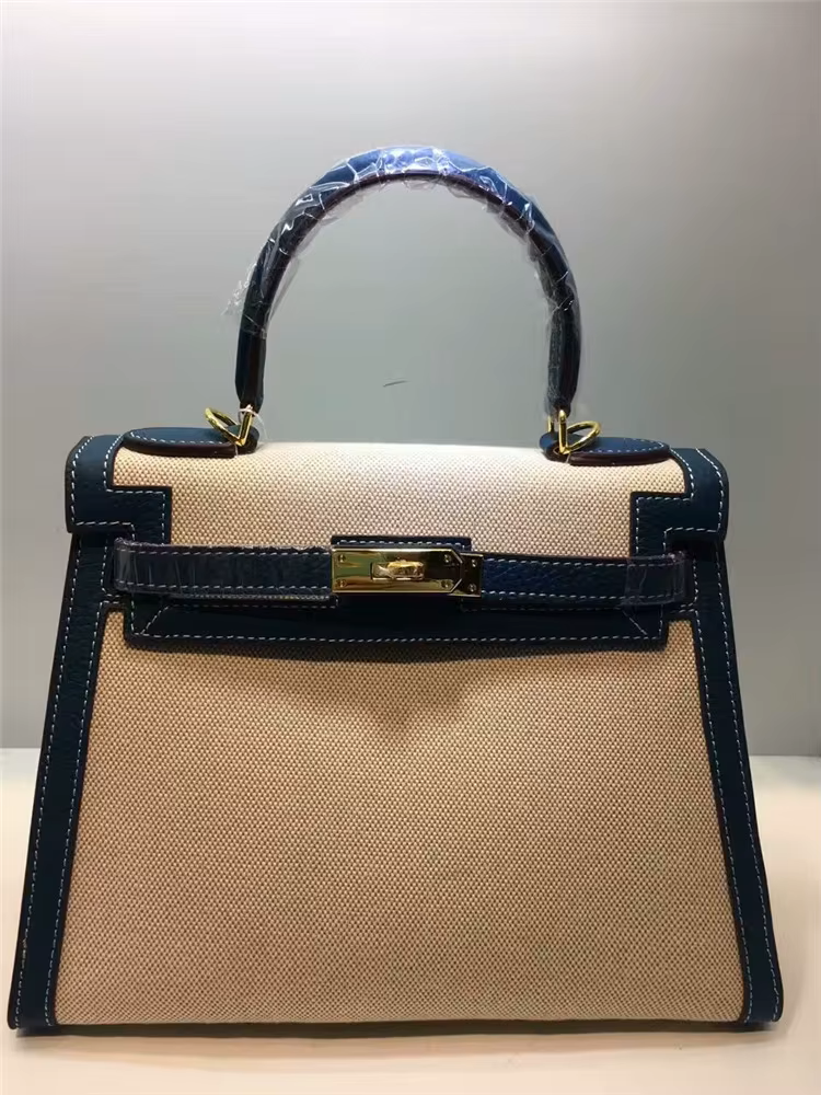 Kelly Custom Genuine Leather Designer-Inspired Handbag – Luxury Women's Purse with Metal Embellishments