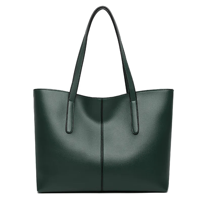 Women's Soft Leather Tote Bag – Large Capacity, Versatile & Stylish Handbag for Everyday Use