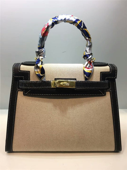 Stylish Kelly-inspired handbag with leather build, structured body, and multipurpose strap for everyday sophistication.

