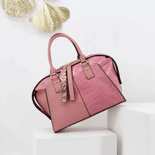 Ladysky Textured Pillow Handbag Pink - Stylish Large Tote | Vita Nova