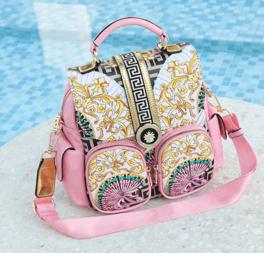 Luxury Designer Printed Backpack with Shoulder Strap | Vita Nova