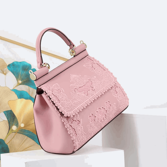 Luxury Embroidery Designer Shoulder Bag – Designer Accessory Pink | Vita Nova
