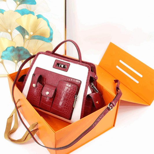 Designer Women Handbag, High Texture crocodile bag for women [[{"value":"Vita Nova"}]]