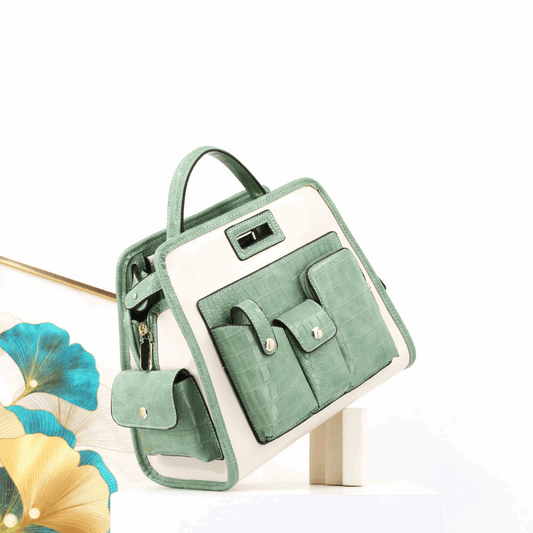 Designer Women Handbag, High Texture crocodile bag for women [[{"value":"Vita Nova"}]]